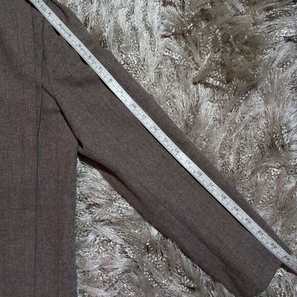 Vintage 60s Wool Skirt Suit SIZE 3/4 BROWN LINED - Picture 10 of 16